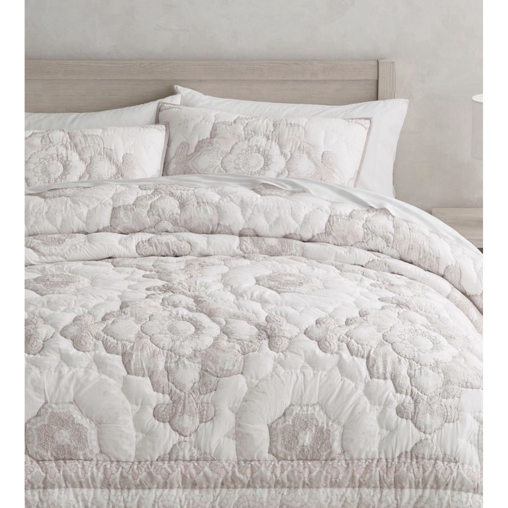 Pottery Barn Teen Bohemian Wonder Full/Queen Quilt + 2 Standard Shams Blush Flaw